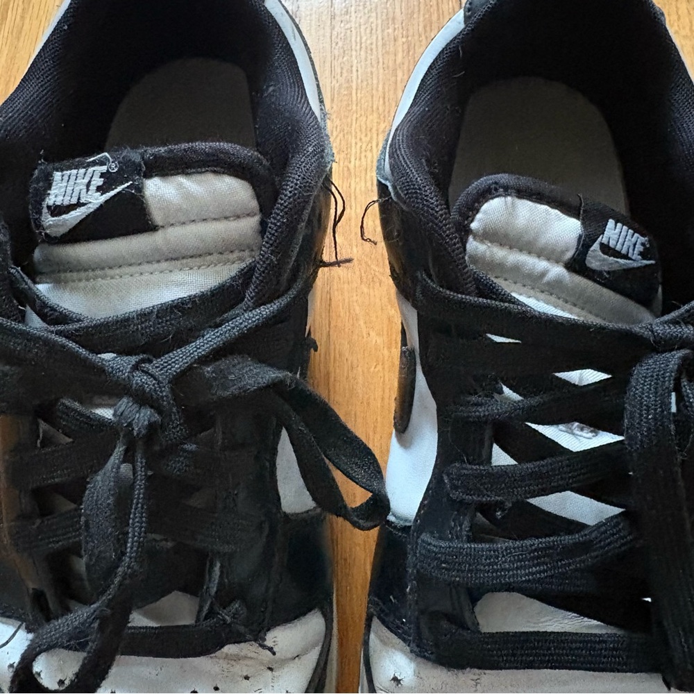 Nike Men's Dunk Low Retro Panda Black White Size 8 Leather - Picture 4 of 15